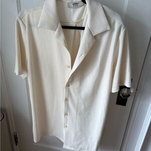Cove Cream Casual Button Down Shirt